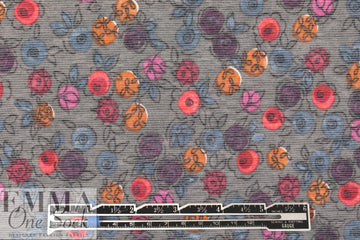 Italian featherweight textured knit - little rosette floral