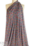 Italian featherweight textured knit - little rosette floral