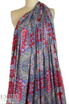 Italian ornate paisley digital viscose knit - red