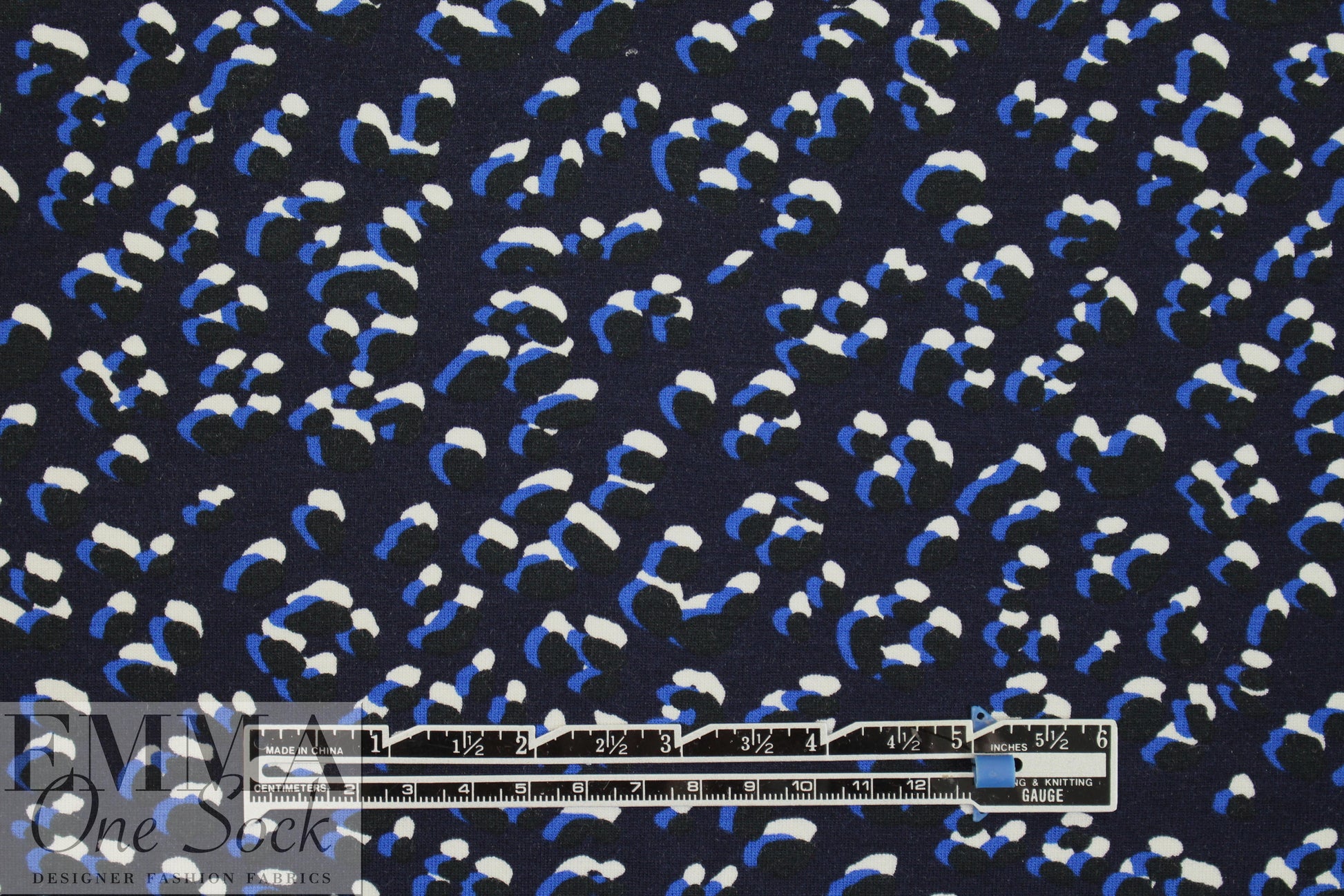 French viscose/lycra knit - confetti shapes