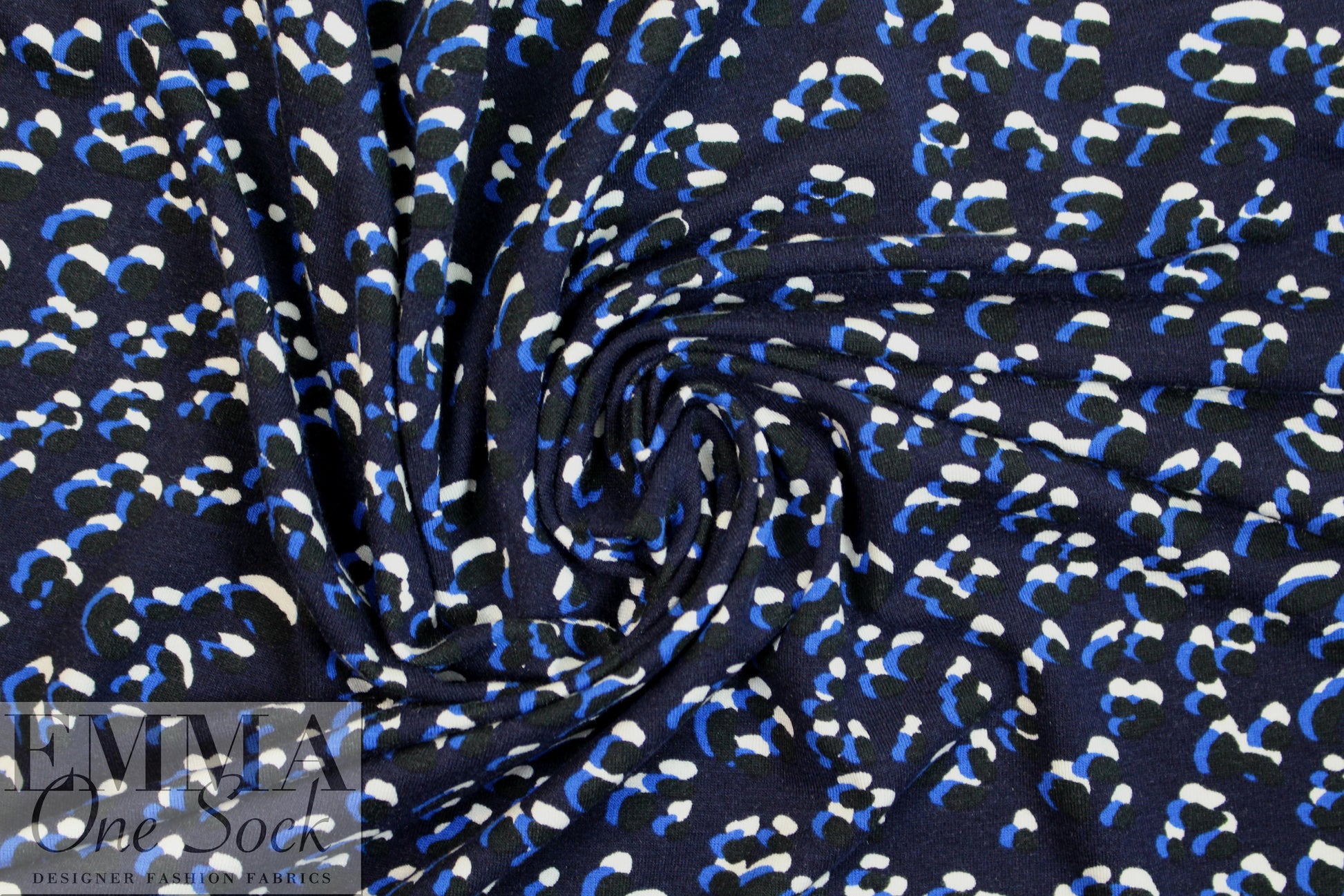 French viscose/lycra knit - confetti shapes