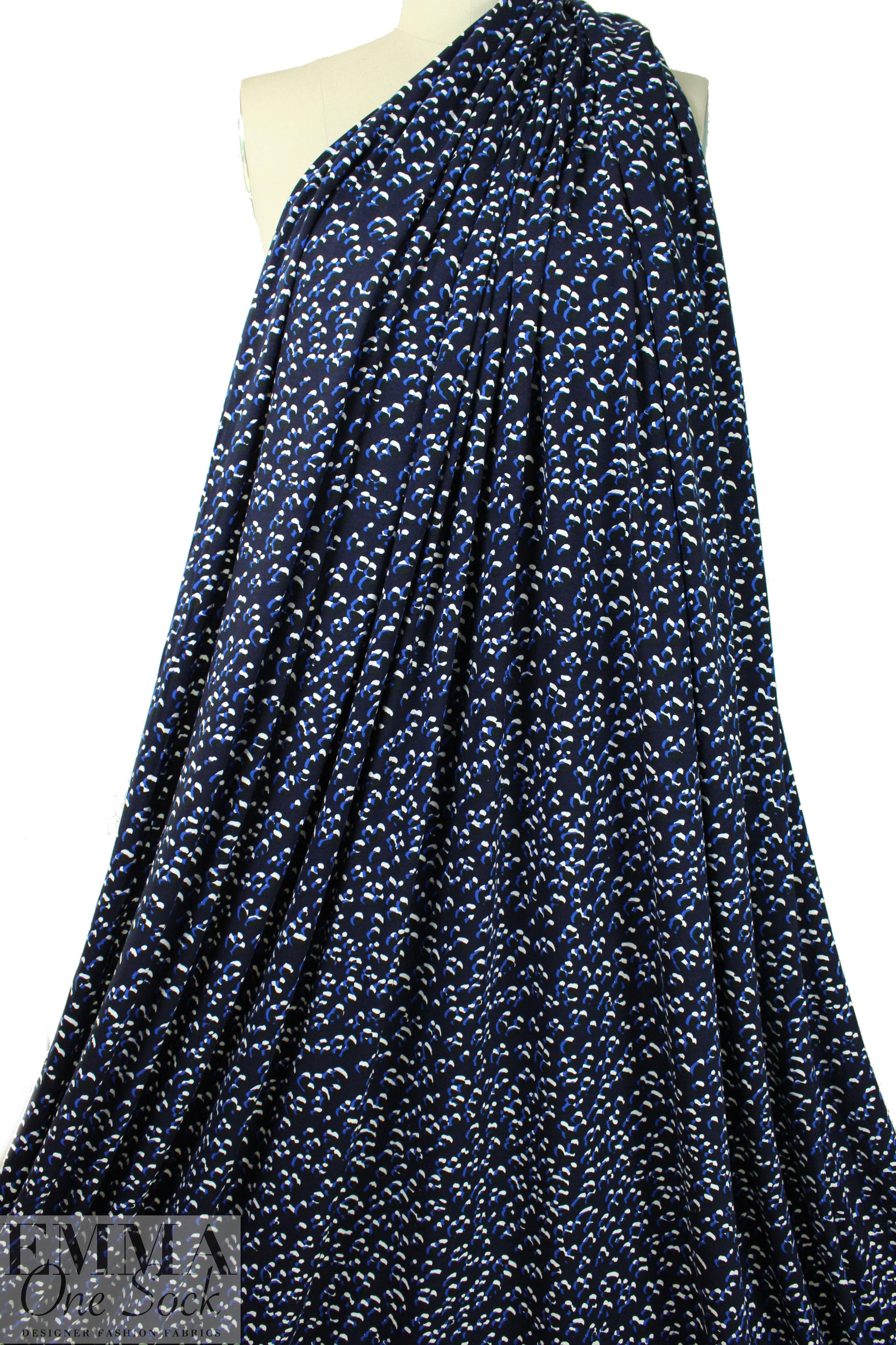 French viscose/lycra knit - confetti shapes