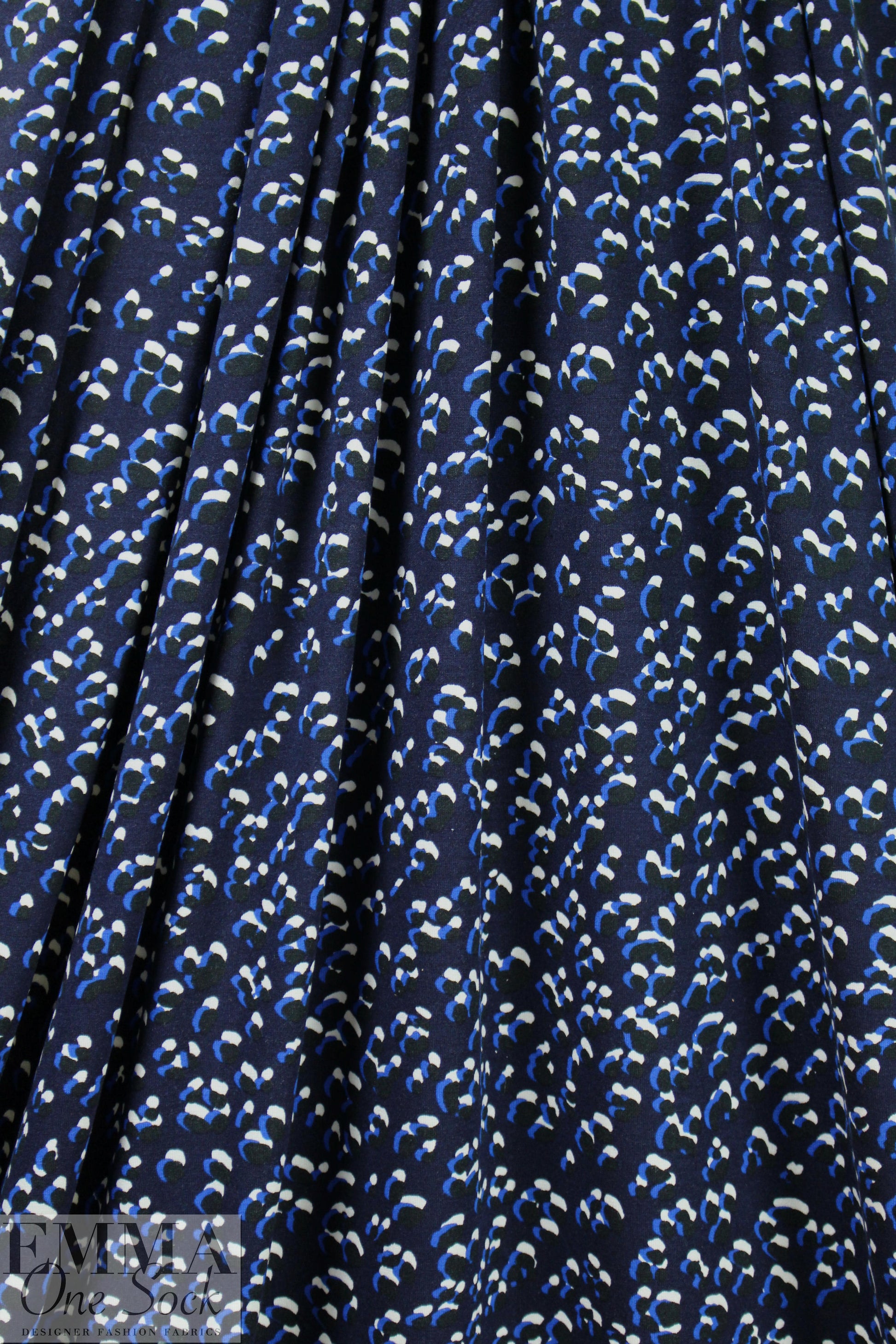 French viscose/lycra knit - confetti shapes