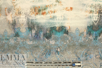 German lacey overlay montage viscose/span digital knit