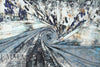 German lacey overlay montage viscose/span digital knit