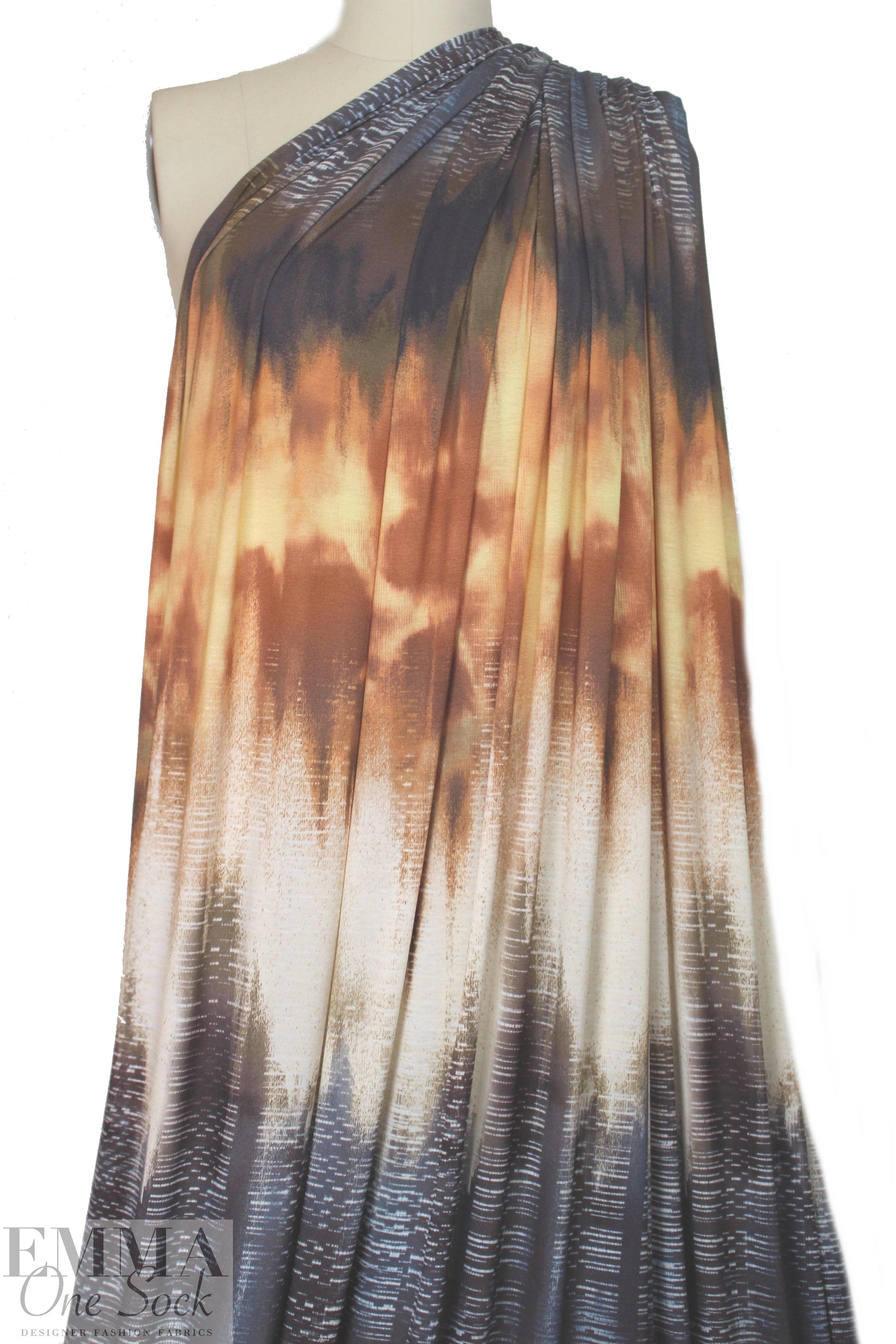 German sweatery viscose digital knit - abstract cityscape