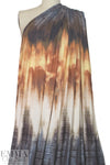 German sweatery viscose digital knit - abstract cityscape 1.66 yd