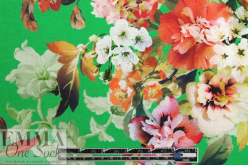 Italian mill digital viscose knit - kelly bouquet