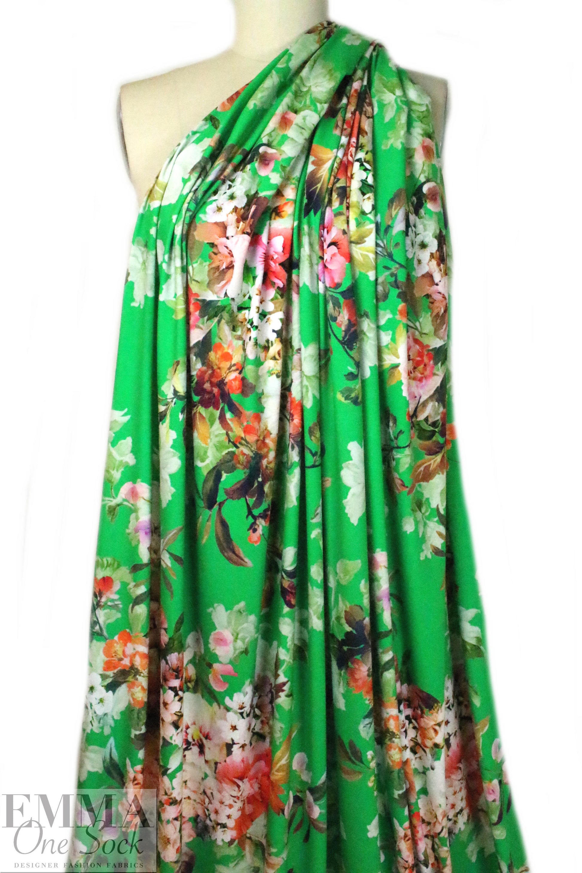 Italian mill digital viscose knit - kelly bouquet