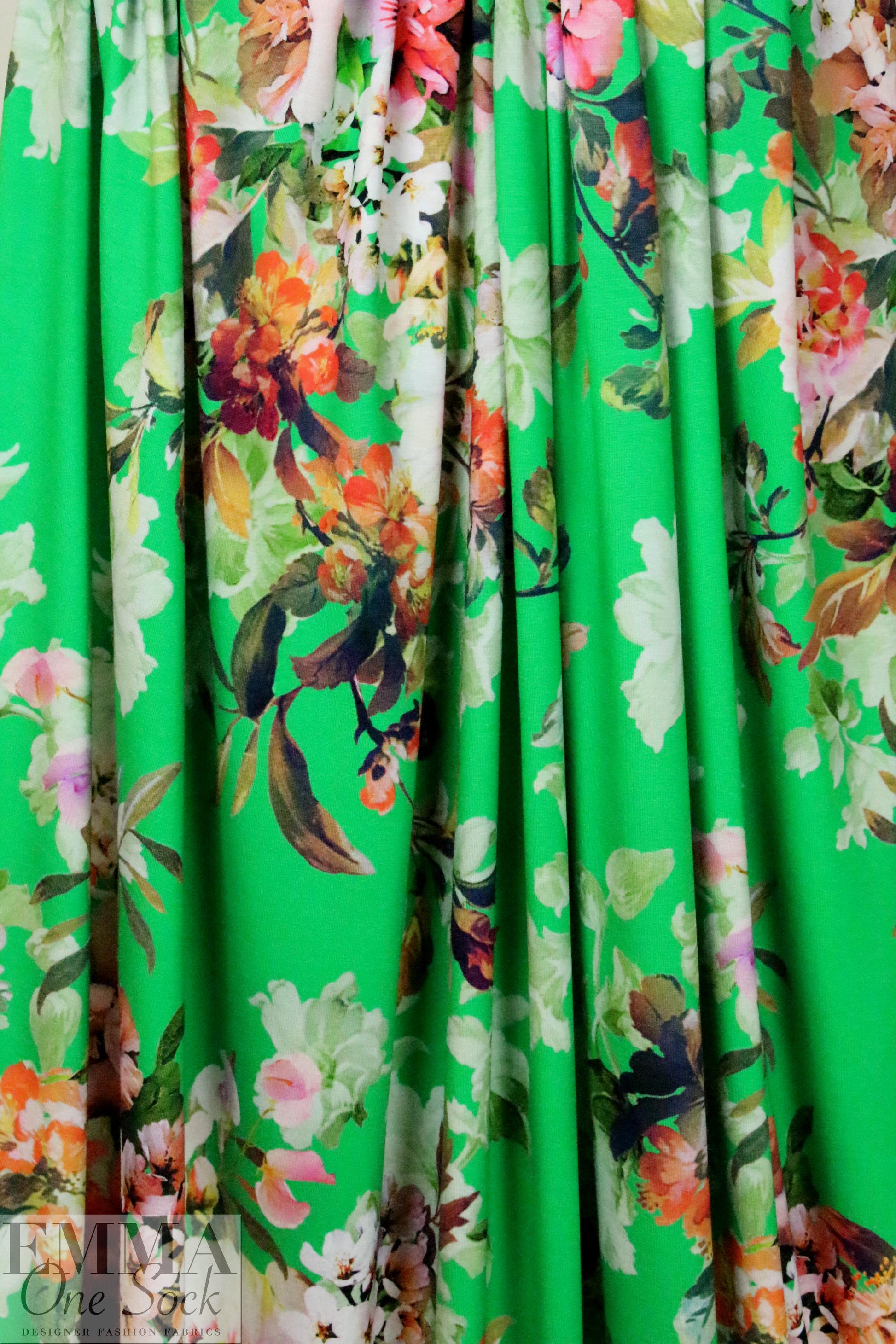 Italian mill digital viscose knit - kelly bouquet