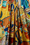 French digital viscose knit - spiced paisley