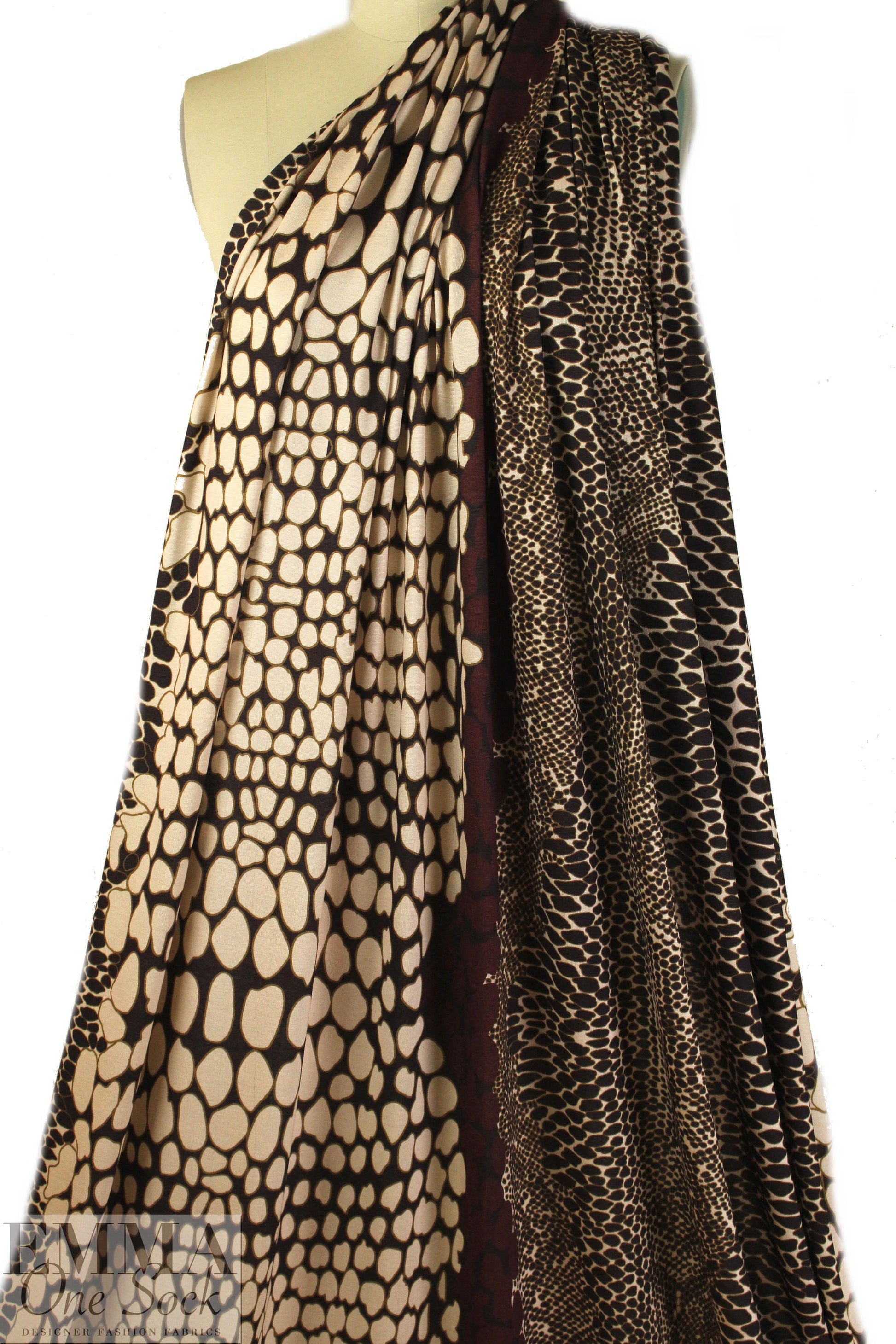 Italian animal dots sweatery viscose/spandex knit