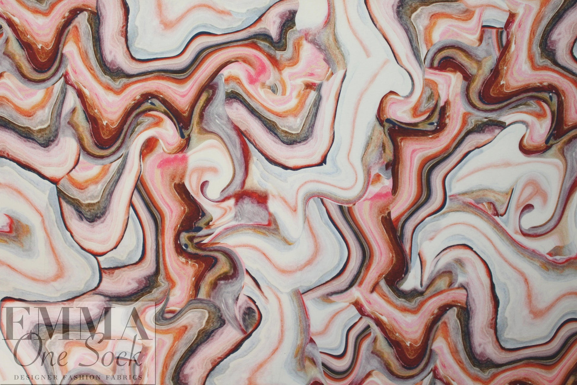 German digital cotton knit - fimo swirl