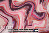 German digital cotton knit - pink fimo swirl