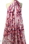 German digital cotton knit - pink fimo swirl