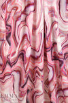 German digital cotton knit - pink fimo swirl 2 yds