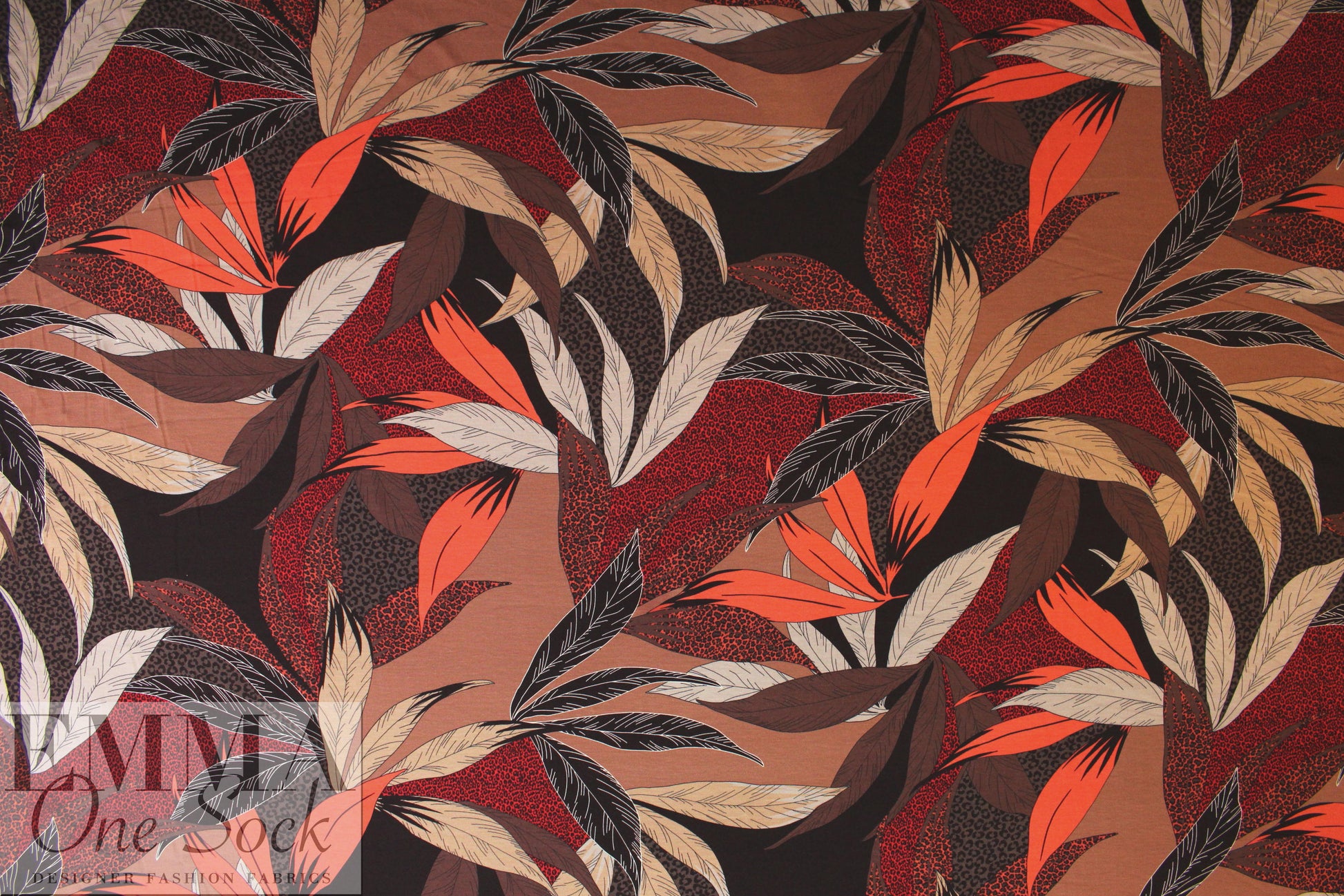 Italian digital viscose knit - leopard jungle