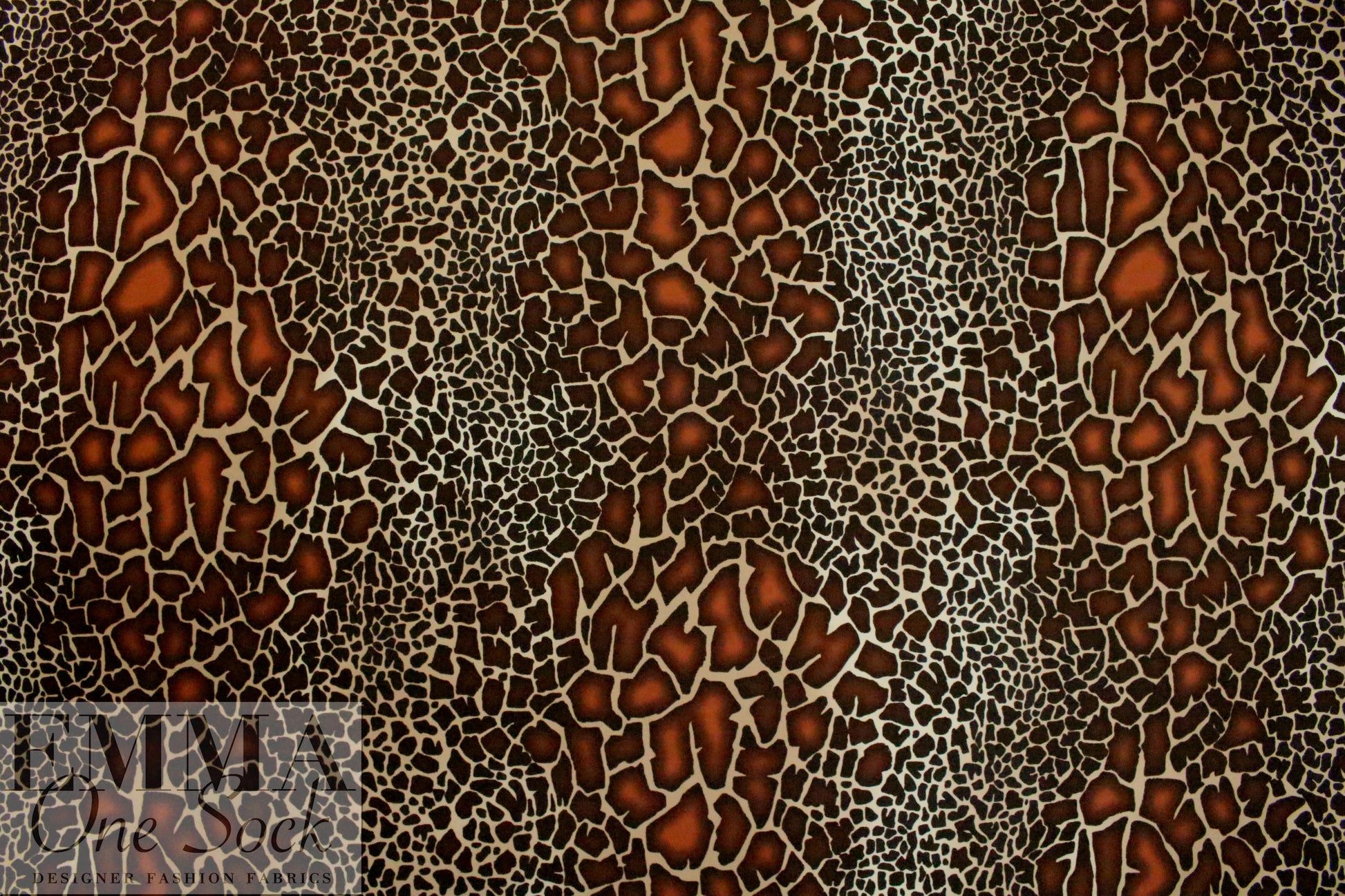 Italian rich browns animal print 4-way viscose knit .875 yds