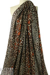 Italian rich browns animal print 4-way viscose knit