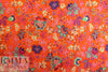 Italian digital viscose knit - tangerine deco flora
