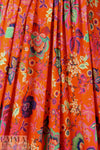 Italian digital viscose knit - tangerine deco flora 1.5 yds