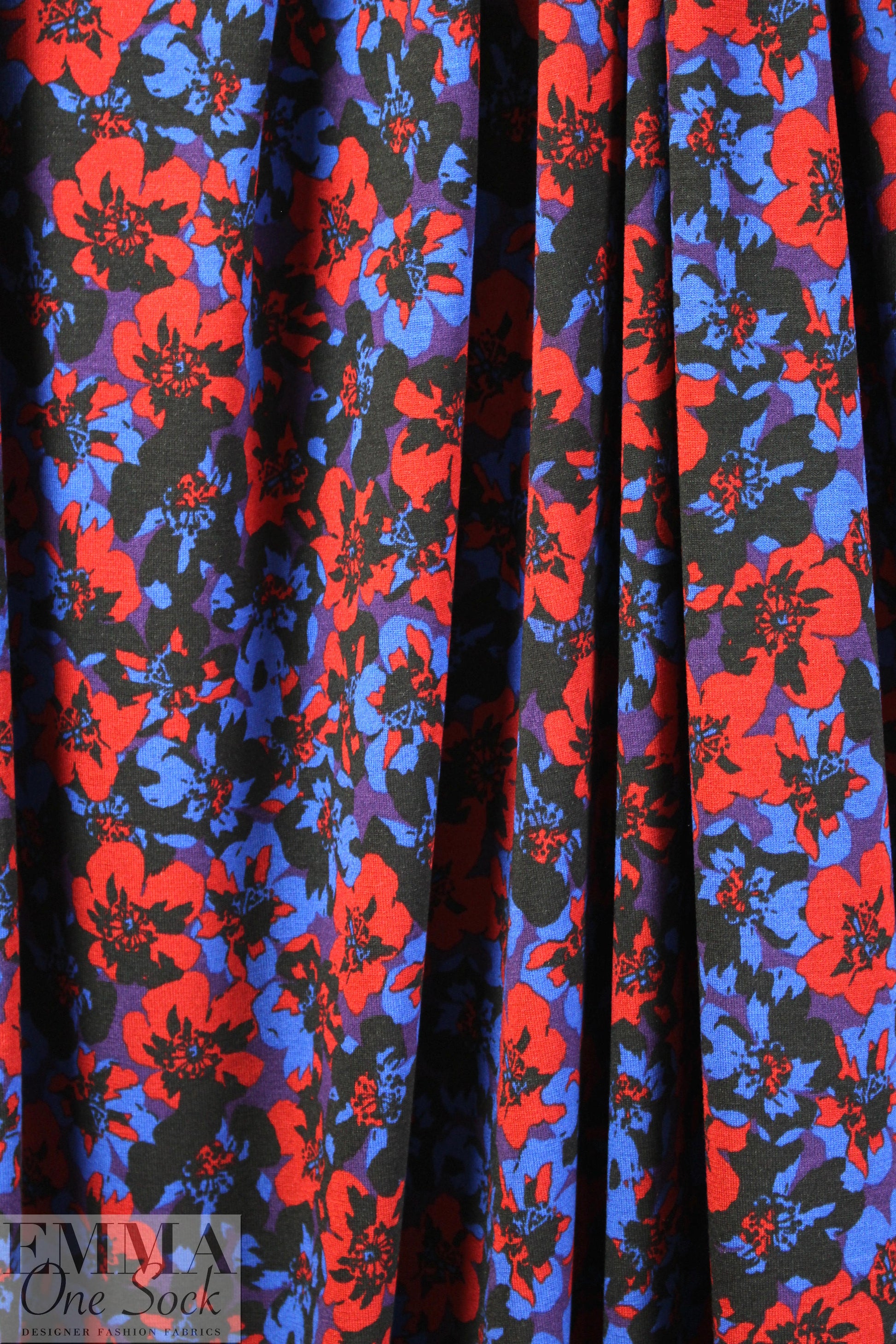 Italian digital viscose knit - Warhol's flowers