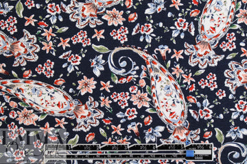 Italian digital viscose knit - paisley song 1.75 yd