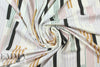 Italian linear graphic viscose/spandex knit