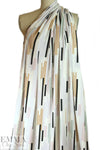 Italian linear graphic viscose/spandex knit