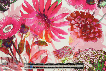 Italian 'pink garden dream' viscose/spandex knit 2 yd