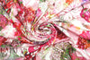 Italian 'pink garden dream' viscose/spandex knit 2 yds