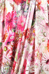 Italian 'pink garden dream' viscose/spandex knit 2.5 yd