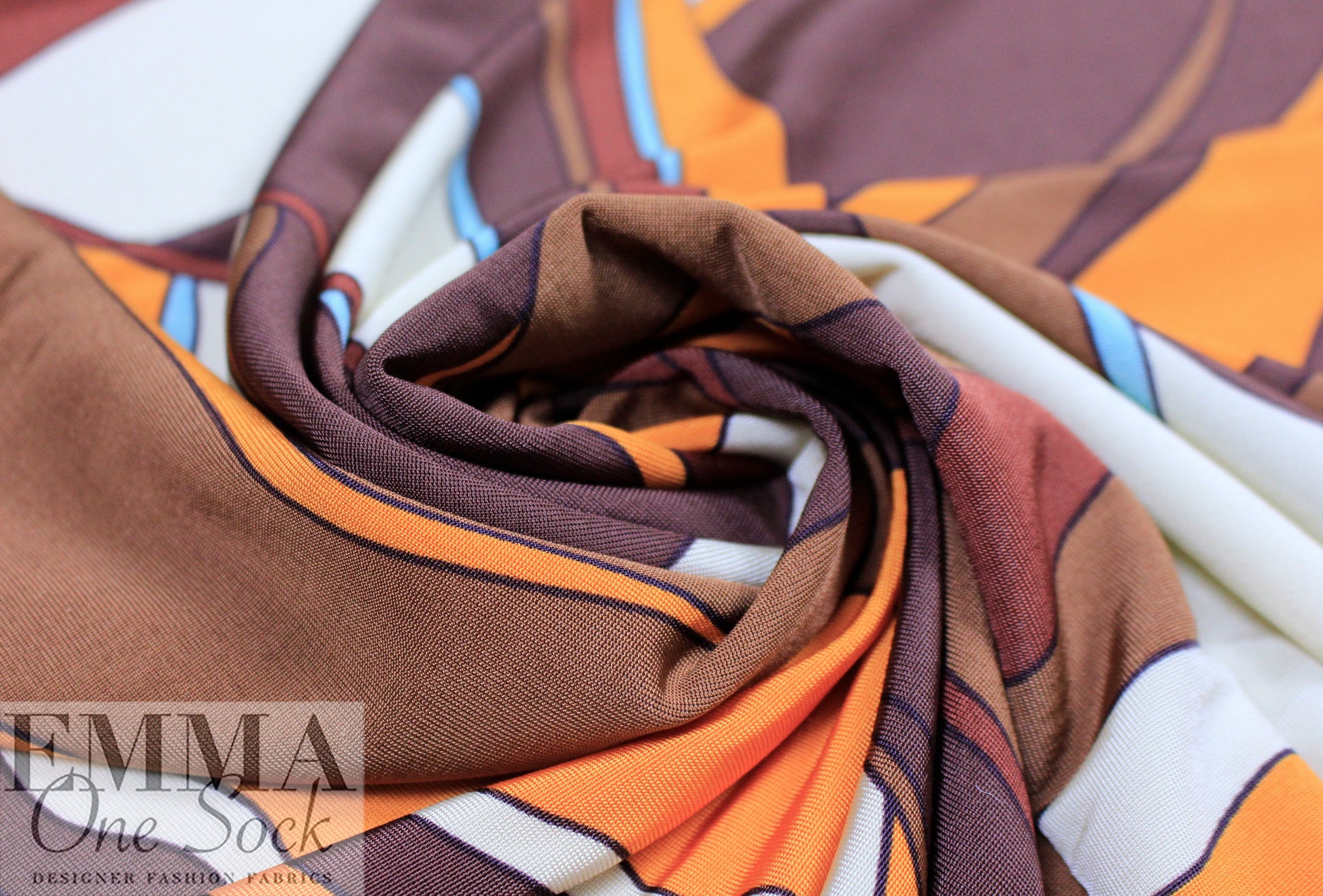 Italian DVF 'graphic abstract' viscose matte jersey knit 2.75 yds