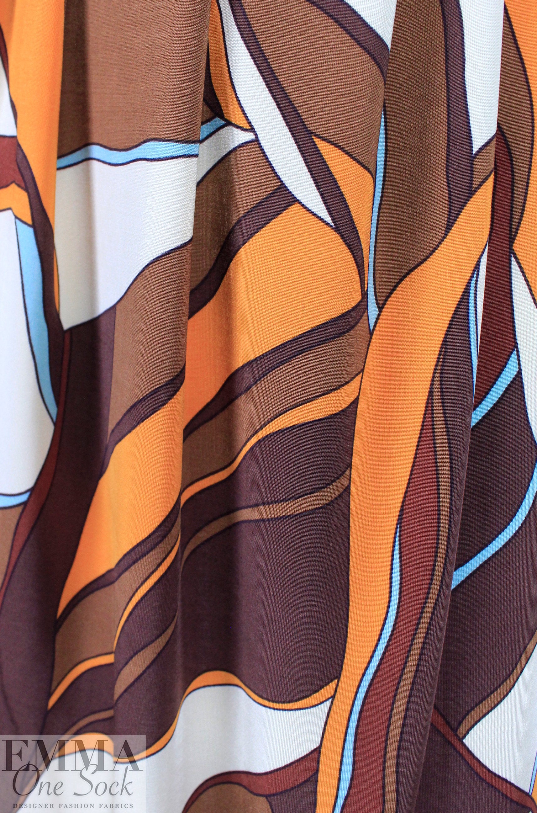 Italian DVF 'graphic abstract' viscose matte jersey knit 2.75 yds