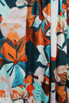 Italian 'bold painted flora' viscose/spandex knit 2 yds