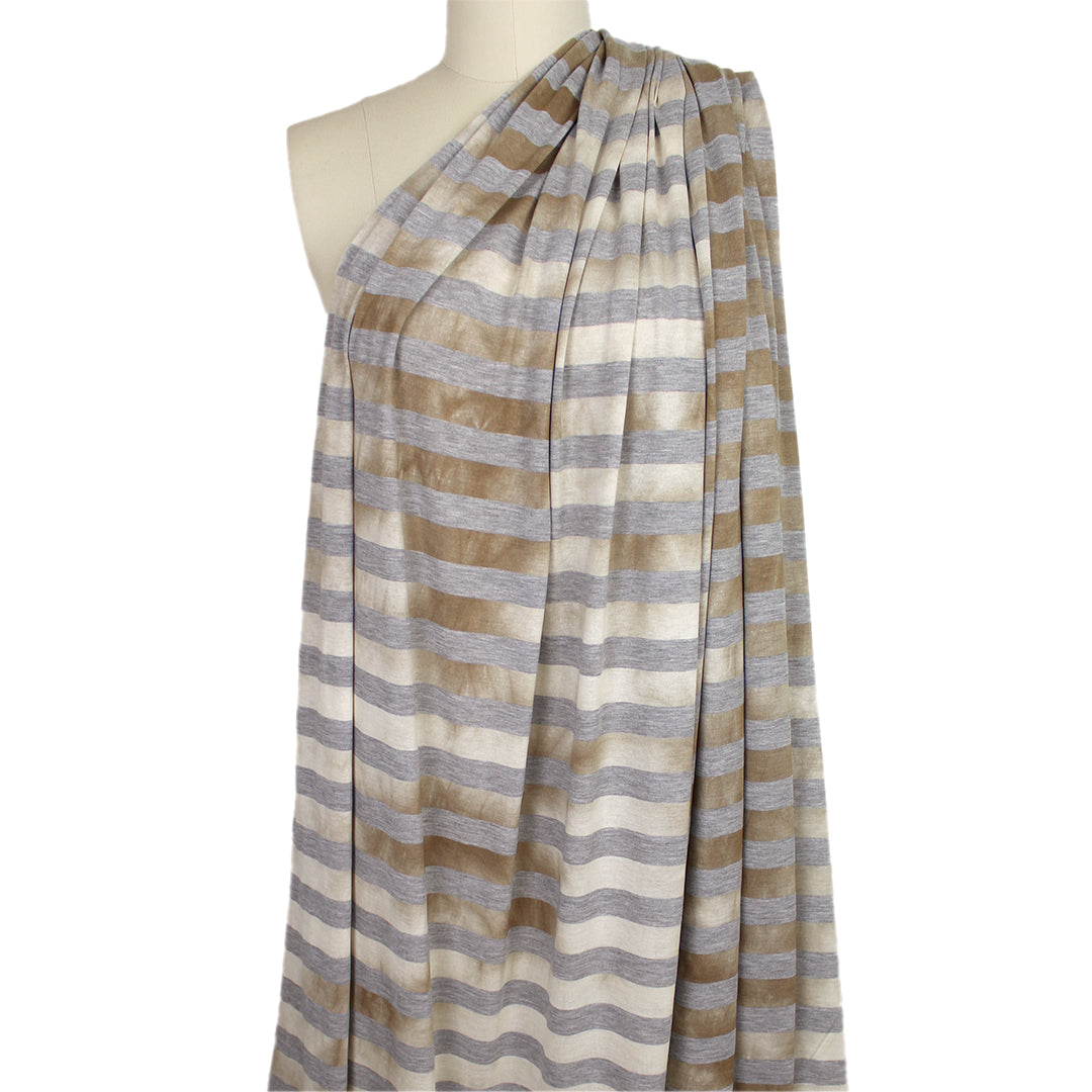 Italian tie dye stripe lightweight viscose blend knit *extra wide*