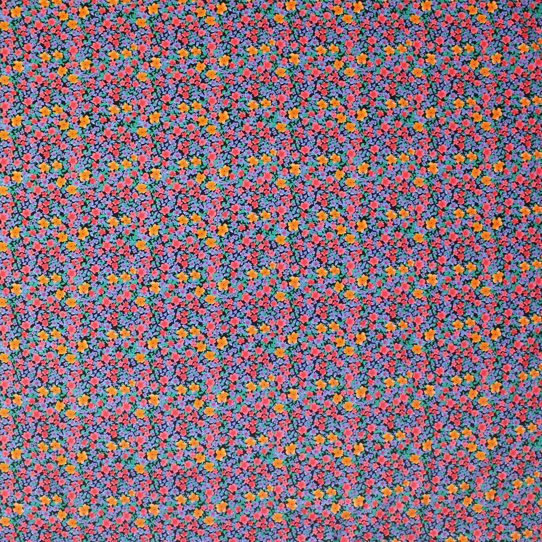 Italian 'blooming garden' cotton knit 1 yard