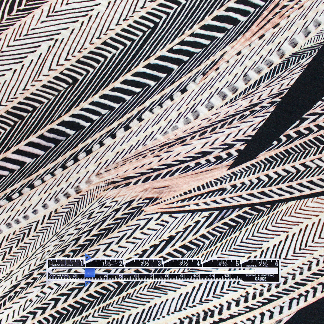 Italian 'chevron waves' lightweight viscose knit .75 yds