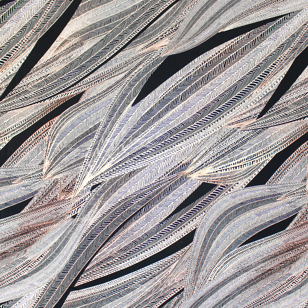 Italian 'chevron waves' lightweight viscose knit .75 yds