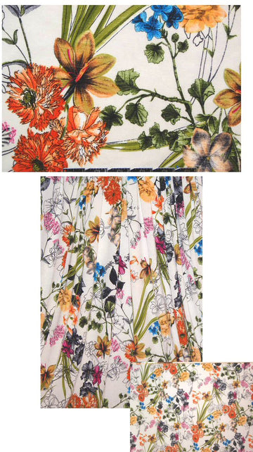 summer garden poly/lycra textured knit