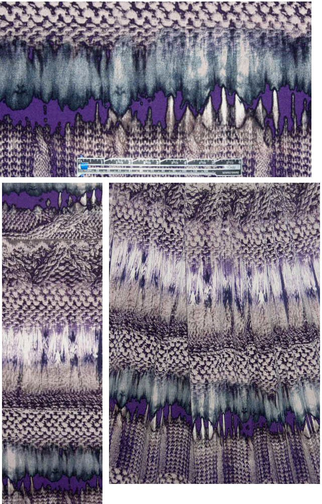 knit purl fantasy poly/lycra knit - purple/smoke 1 yard