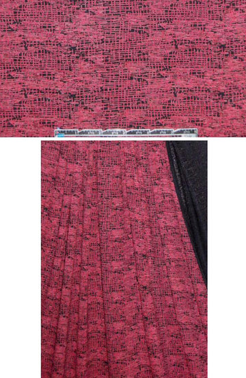 Ibiko crosshatch rayon/lycra knit - black/cherry