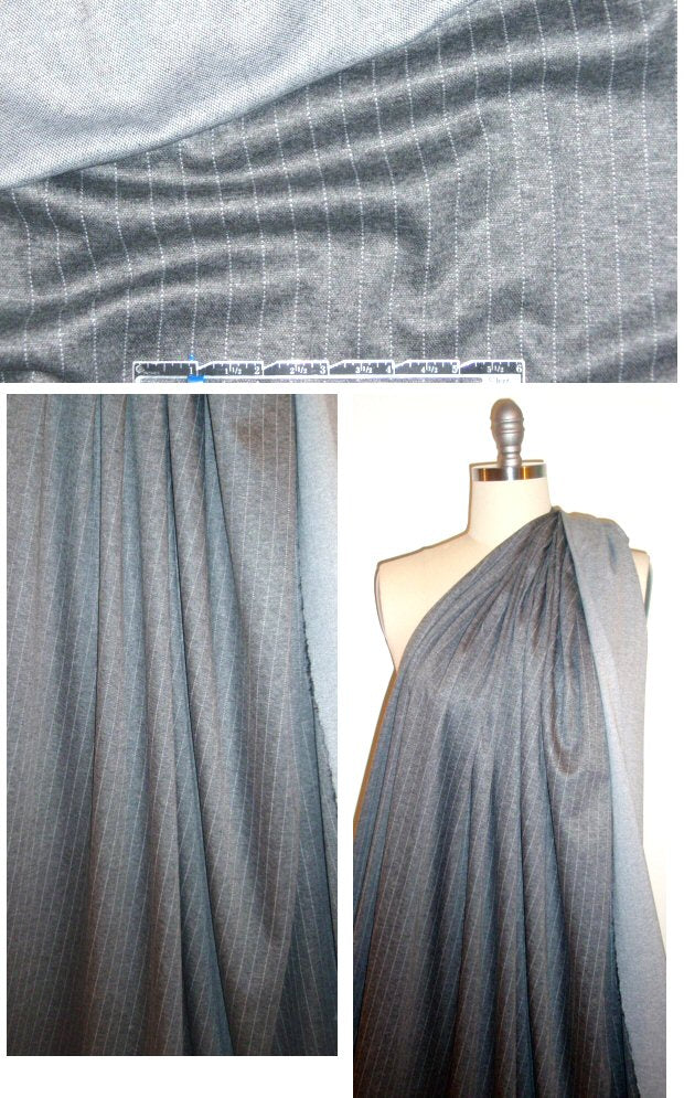 pinstripe jacquard knit - gray/white