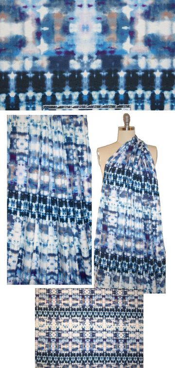 'techno-rorschach' graphic rayon/spandex knit .75 yds