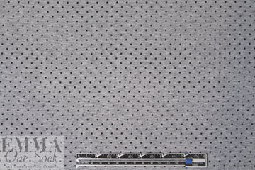 gray heather/black polka dot rayon/spandex knit 2.25 yds