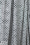 gray heather/black polka dot rayon/spandex knit 1.5 yd