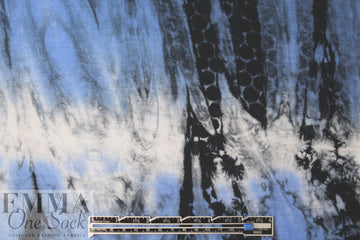denim tones tie dye abstract digital viscose knit 1.75 yd