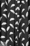 floating feathers bamboo/spandex jersey - black/white