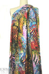 fern leaf abstract montage poly/lycra knit