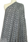 black/gray heather little flower rayon/spandex knit